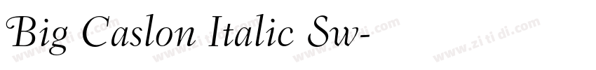 Big Caslon Italic Sw字体转换